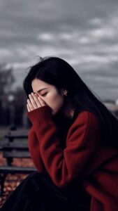 alone dp girl silhouette at sunset