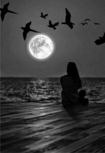 alone dp girl with nature background