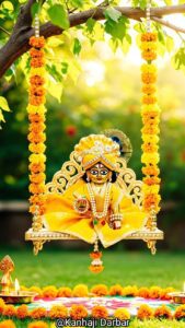 Laddu Gopal photo with beautiful ornaments