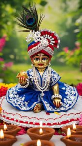 Cute Laddu Gopal photo with smiling expression