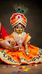 Laddu Gopal photo in Bal Krishna darshan style