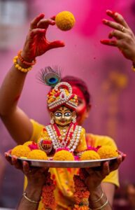 Laddu Gopal photo with traditional Indian attire