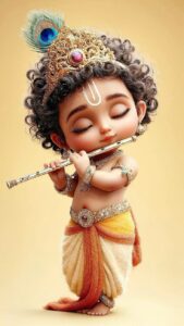 Little Krishna divine wallpaper for daily worship