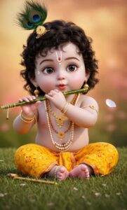 Little Kanha Ji charming smile HD photo