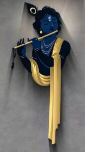 Cute Lord Krishna childhood image with positivity