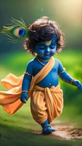 Little Krishna innocent eyes divine image