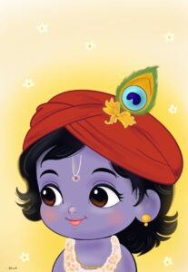 Bal Krishna smiling face HD devotional photo