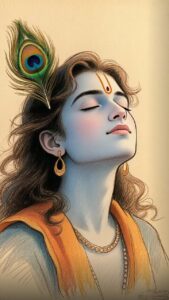 Little Krishna love and positivity HD picture