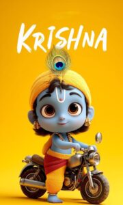 Baby Kanha Ji adorable childhood wallpaper