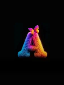 Cute A letter love DP picture