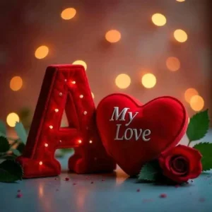 Love theme A letter DP for Instagram