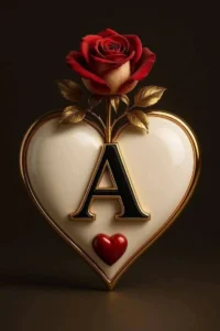 Stylish A letter love DP image