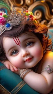 cute Krishna baby wallpaper HD for lock screen