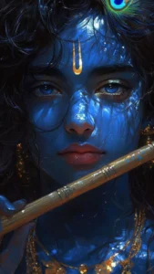 Lord Krishna flute HD wallpaper 4K aesthetic image