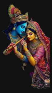 Cute Radha Krishna cartoon image