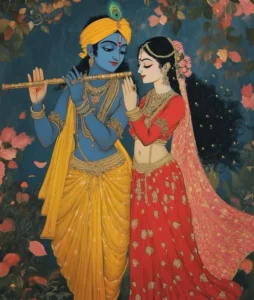 HD Radha Krishna cartoon wallpaper