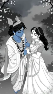 Cute Radha Krishna cartoon art HD