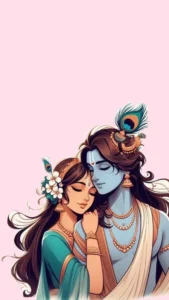 Radha Krishna cartoon wallpaper for phone