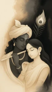 Beautiful Radha Krishna cartoon photo