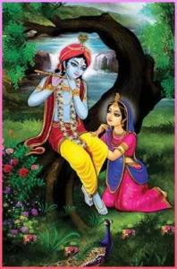 Beautiful Radha Krishna cartoon HD image