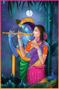 Radha Krishna cartoon images for profile picture