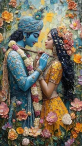 Radha Krishna cartoon image for phone screen