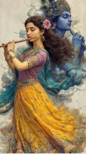 Beautiful Radha Krishna cartoon wallpaper HD