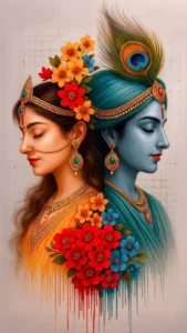 Radha Krishna cartoon images for wallpaper