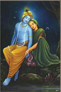 Cute Radha Krishna cartoon photo wallpaper