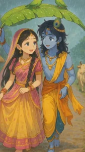 Radha Krishna cartoon images for phone wallpaper