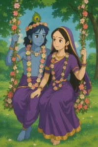 Cute Radha Krishna cartoon picture download