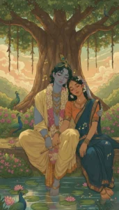 Radha Krishna cartoon photo HD wallpaper