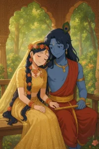 Radha Krishna cartoon images for phone DP