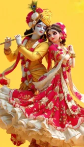 Beautiful Radha Krishna cartoon wallpaper image