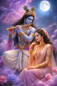 Cute Radha Krishna cartoon wallpaper download