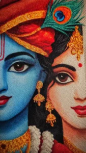 Radha Krishna cartoon picture for mobile wallpaper