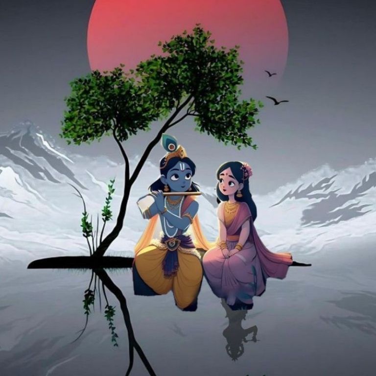 Radha Krishna cartoon images