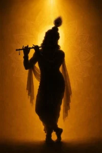 Krishna black background wallpaper 4K mobile