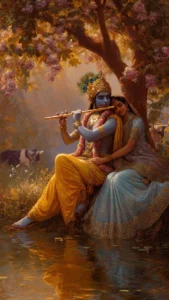 Radha Krishna couple wallpaper HD 4K romantic photo
