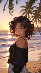 aesthetic anime girl background
