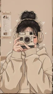 aesthetic anime girl close up