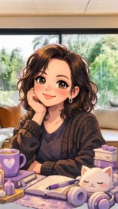anime girl aesthetic look