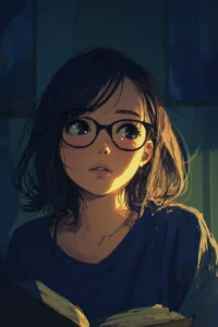 aesthetic anime girl soft portrait
