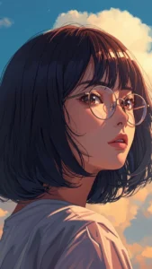 anime girl soft aesthetic background