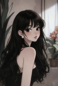 aesthetic anime girl smooth lighting