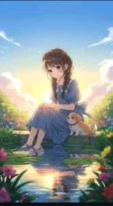 anime girl stylish dp