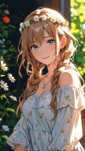 anime girl portrait hd