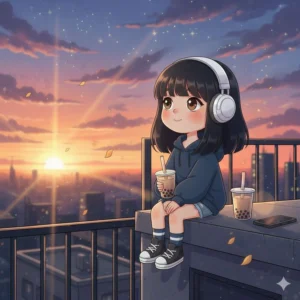 kawaii anime girl portrait