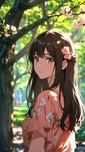 anime girl soft aesthetic look