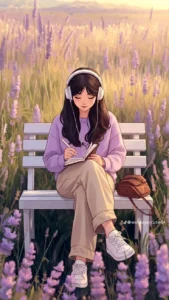 cute anime girl close up